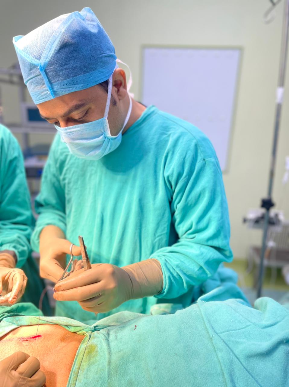 Laparoscopic and precision surgery procedure at O P Hospital