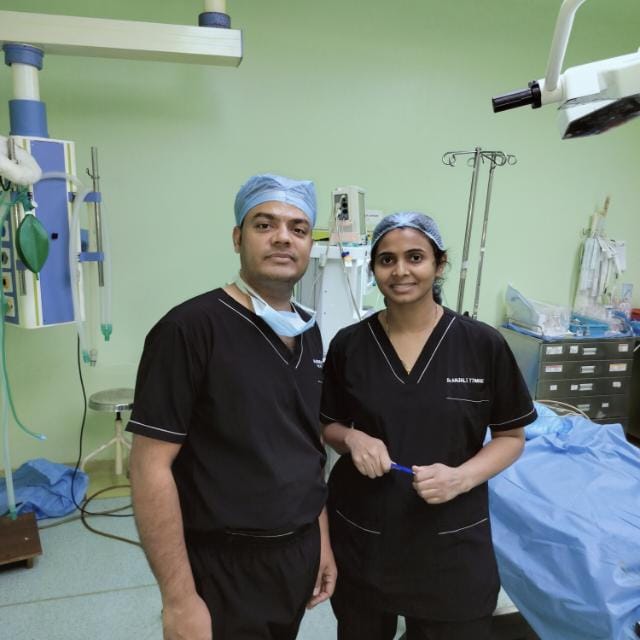 O P Hospital surgical team in the modular operation theatre